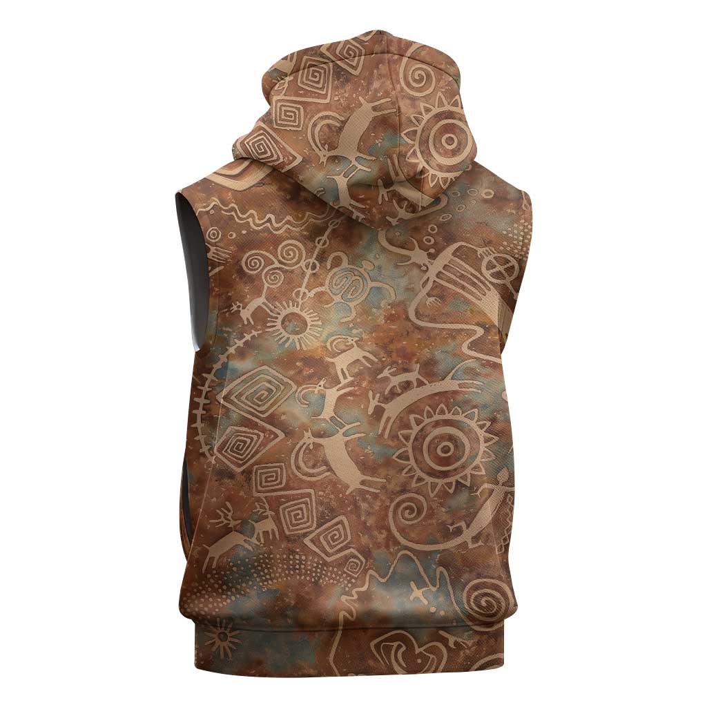 We Carry The Wisdom Sleeveless Hoodie Indigenous Spirit Quote Art - African Pride