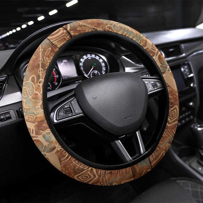 We Carry The Wisdom Steering Wheel Cover Indigenous Spirit Quote Art - African Pride