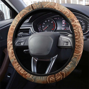We Carry The Wisdom Steering Wheel Cover Indigenous Spirit Quote Art - African Pride