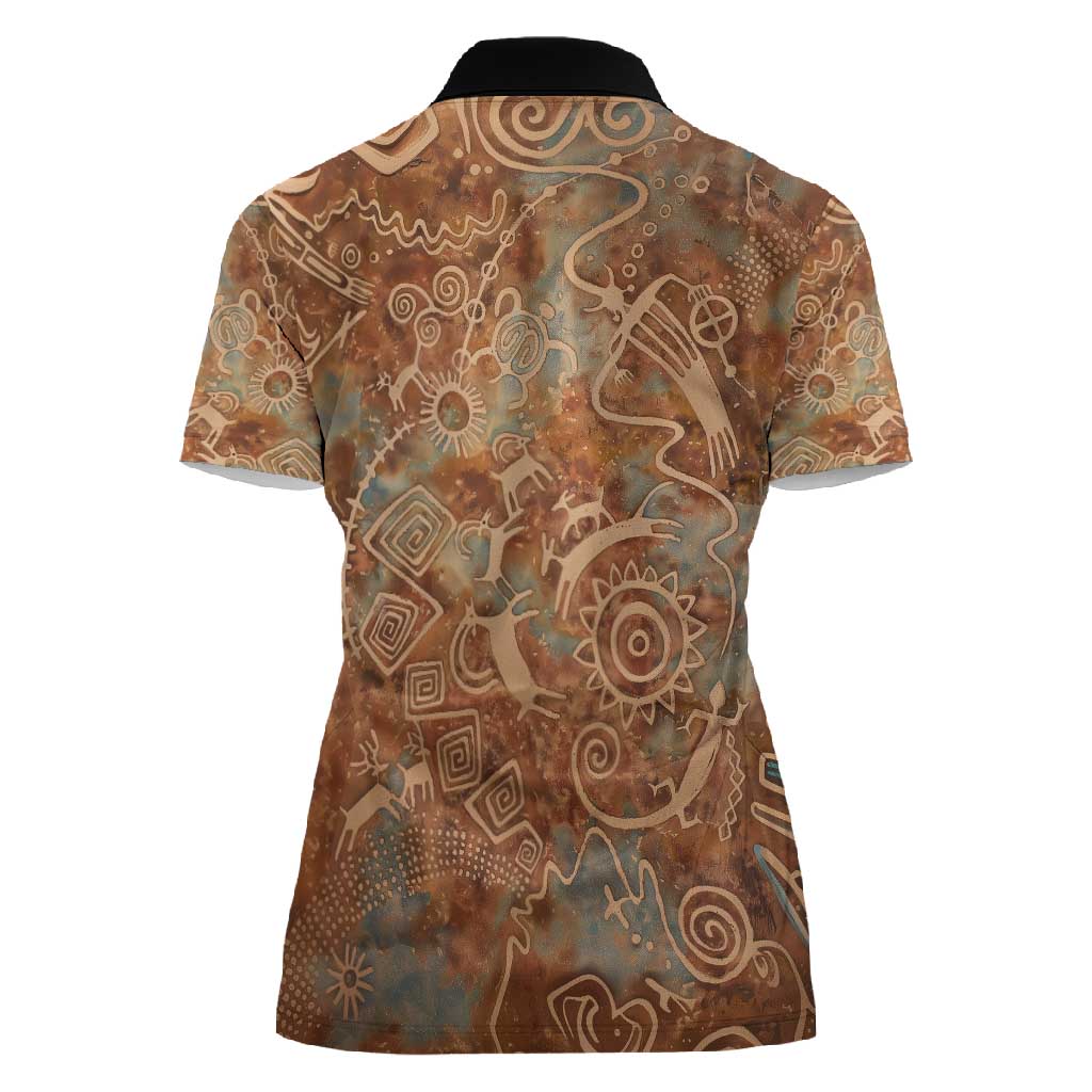 We Carry The Wisdom Women Polo Shirt Indigenous Spirit Quote Art - African Pride