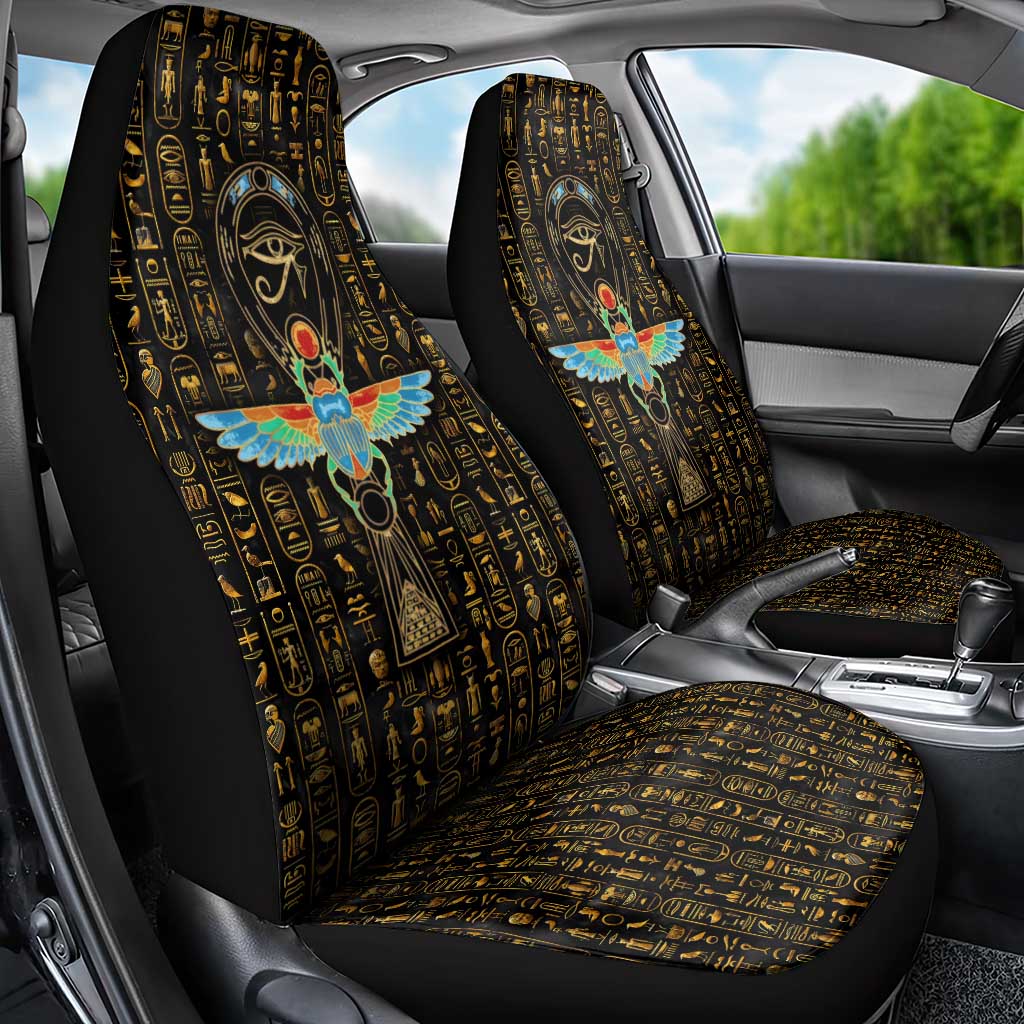 Ankh Horus Scarab Egyptian Car Seat Cover Ancient Egypt - African Spiritual Legacy - African Pride