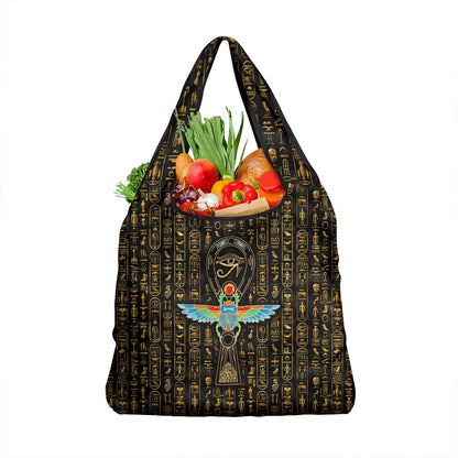 Ankh Horus Scarab Egyptian Grocery Bag Ancient Egypt - African Spiritual Legacy - African Pride
