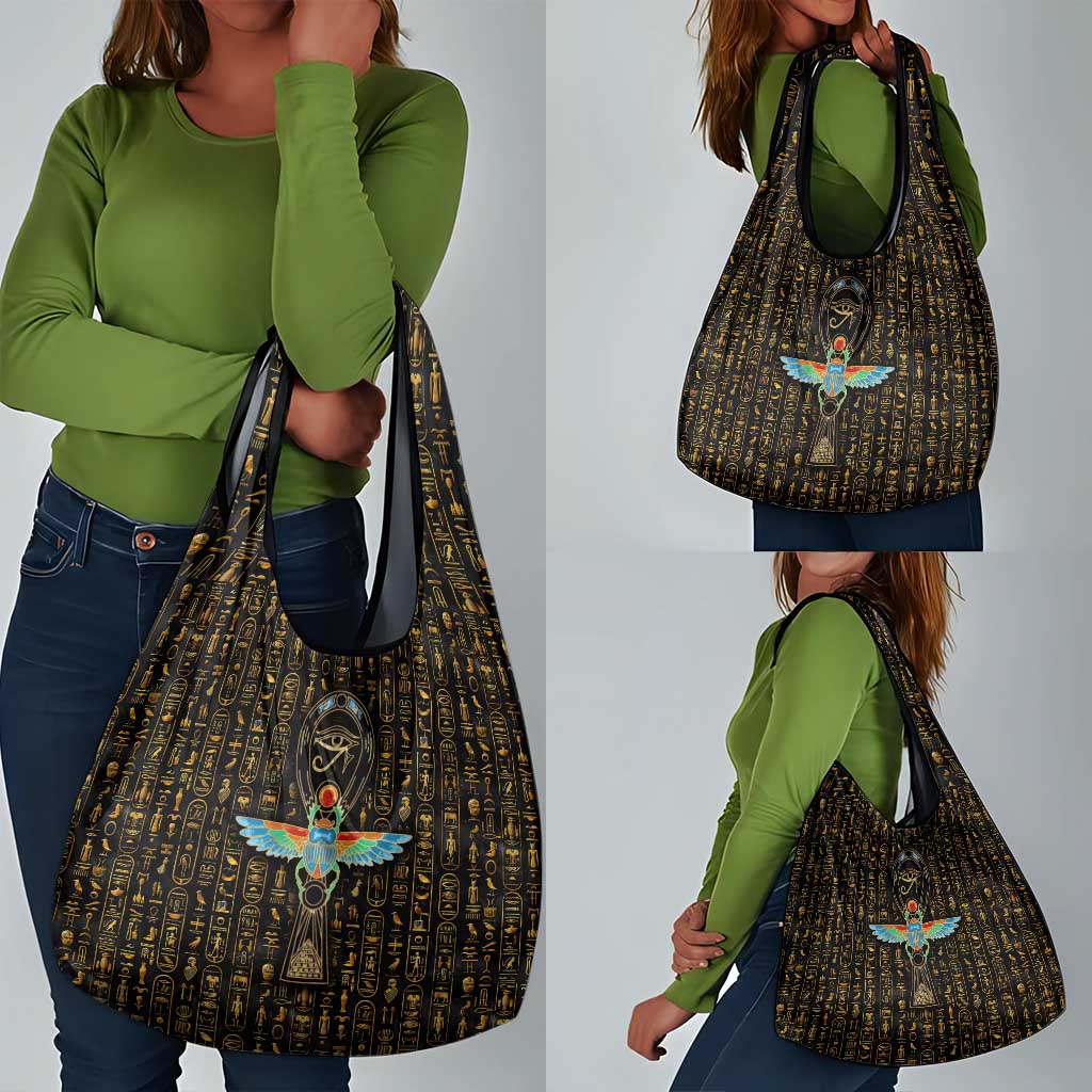 Ankh Horus Scarab Egyptian Grocery Bag Ancient Egypt - African Spiritual Legacy - African Pride