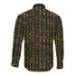 Ankh Horus Scarab Egyptian Long Sleeve Button Shirt Ancient Egypt - African Spiritual Legacy - African Pride