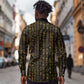 Ankh Horus Scarab Egyptian Long Sleeve Button Shirt Ancient Egypt - African Spiritual Legacy - African Pride