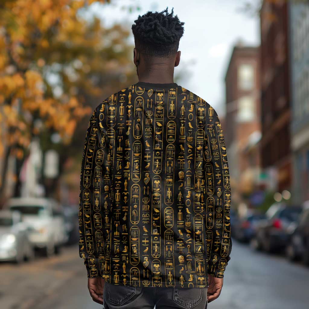 Ankh Horus Scarab Egyptian Long Sleeve Shirt Ancient Egypt - African Spiritual Legacy - African Pride