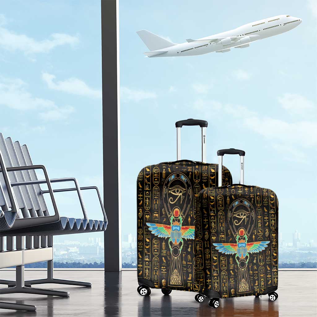 Ankh Horus Scarab Egyptian Luggage Cover Ancient Egypt - African Spiritual Legacy - African Pride