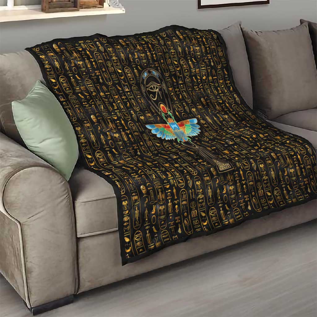 Ankh Horus Scarab Egyptian Quilt Ancient Egypt - African Spiritual Legacy - African Pride