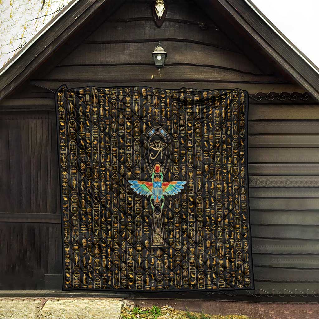 Ankh Horus Scarab Egyptian Quilt Ancient Egypt - African Spiritual Legacy - African Pride