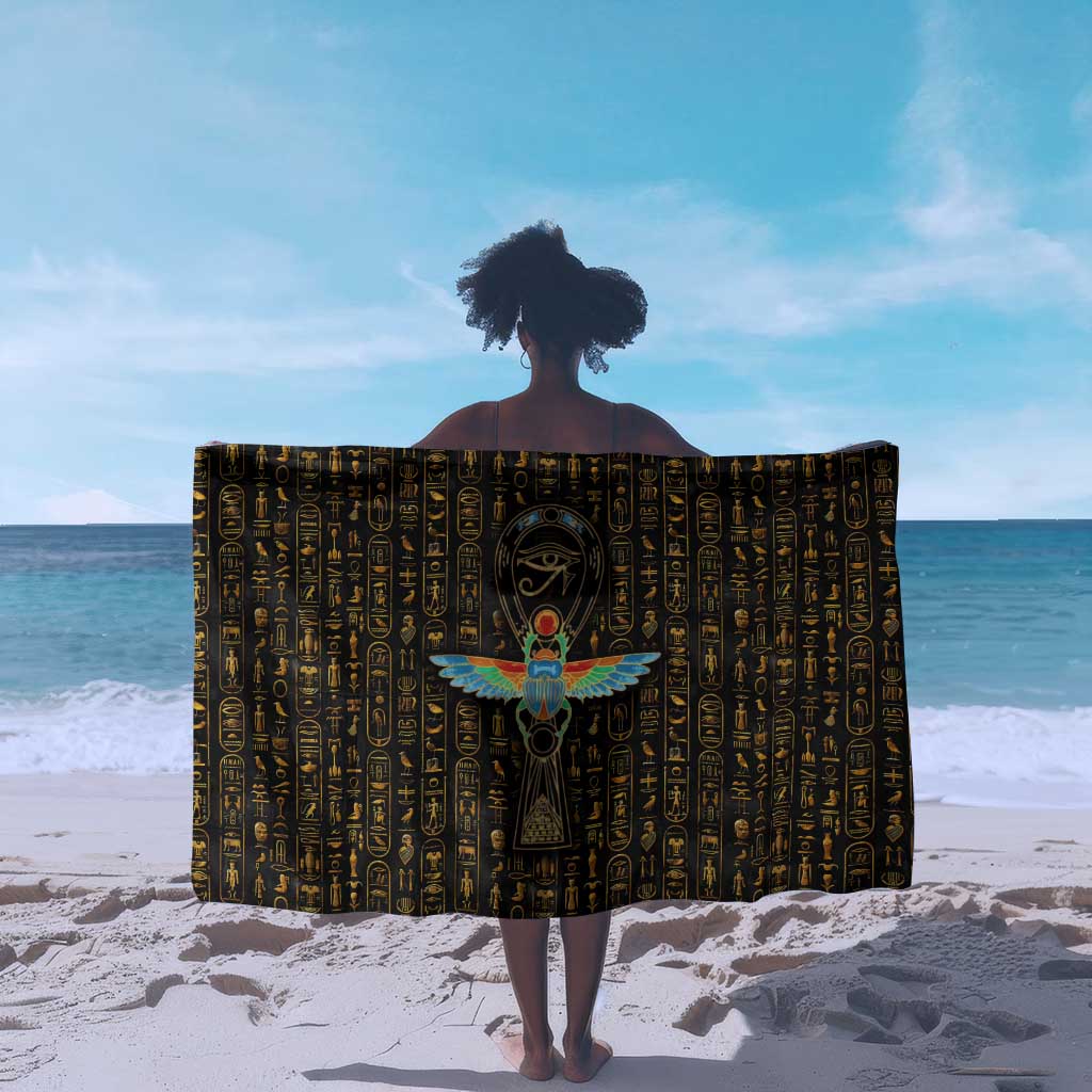 Ankh Horus Scarab Egyptian Sarong Ancient Egypt - African Spiritual Legacy - African Pride