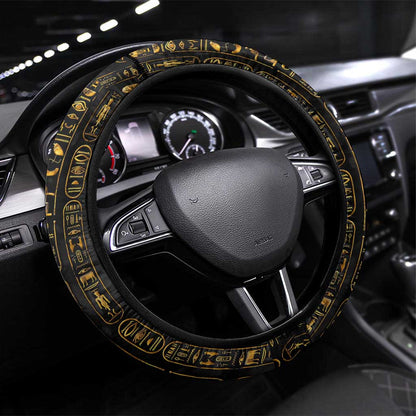 Ankh Horus Scarab Egyptian Steering Wheel Cover Ancient Egypt - African Spiritual Legacy - African Pride