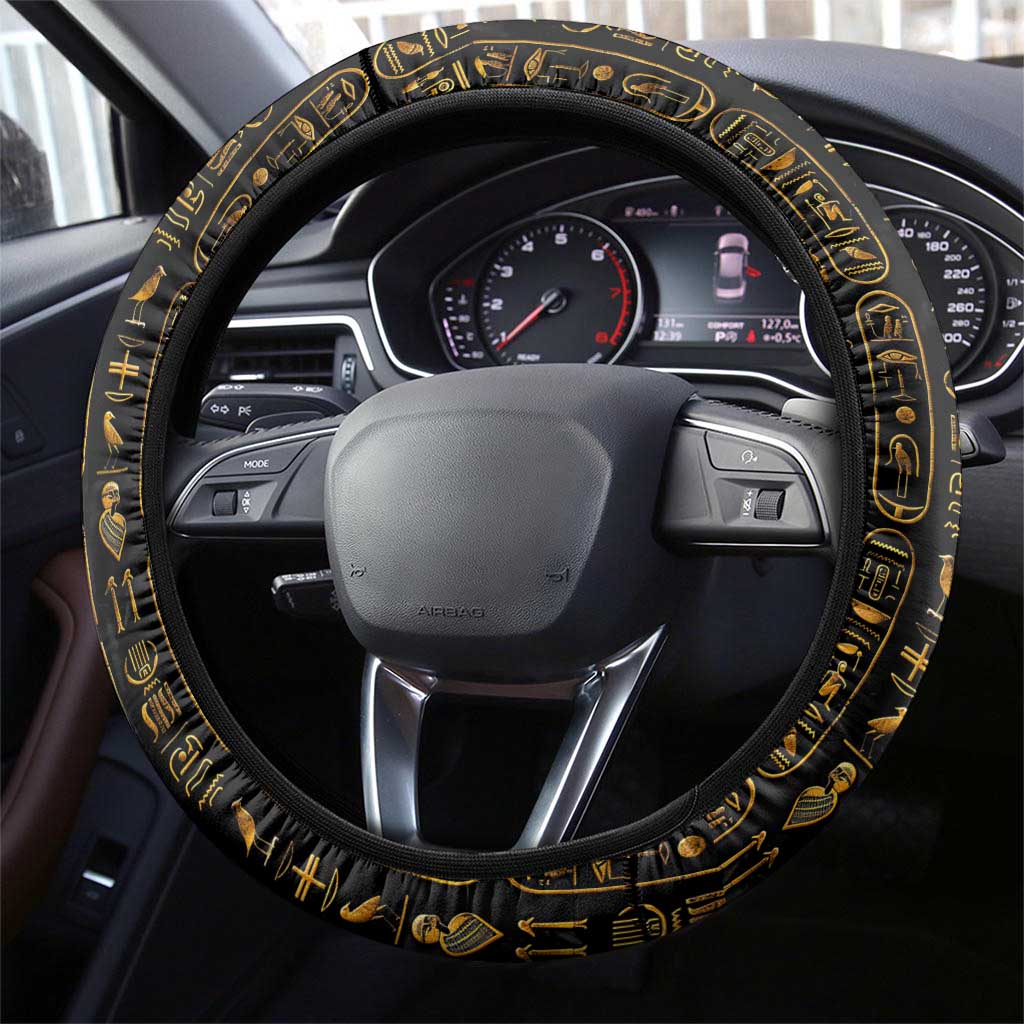 Ankh Horus Scarab Egyptian Steering Wheel Cover Ancient Egypt - African Spiritual Legacy - African Pride