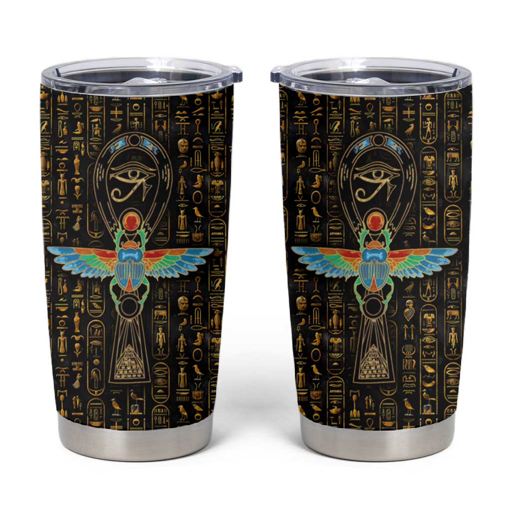 Ankh Horus Scarab Egyptian Tumbler Cup Ancient Egypt - African Spiritual Legacy - African Pride