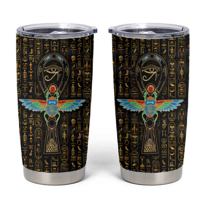 Ankh Horus Scarab Egyptian Tumbler Cup Ancient Egypt - African Spiritual Legacy - African Pride