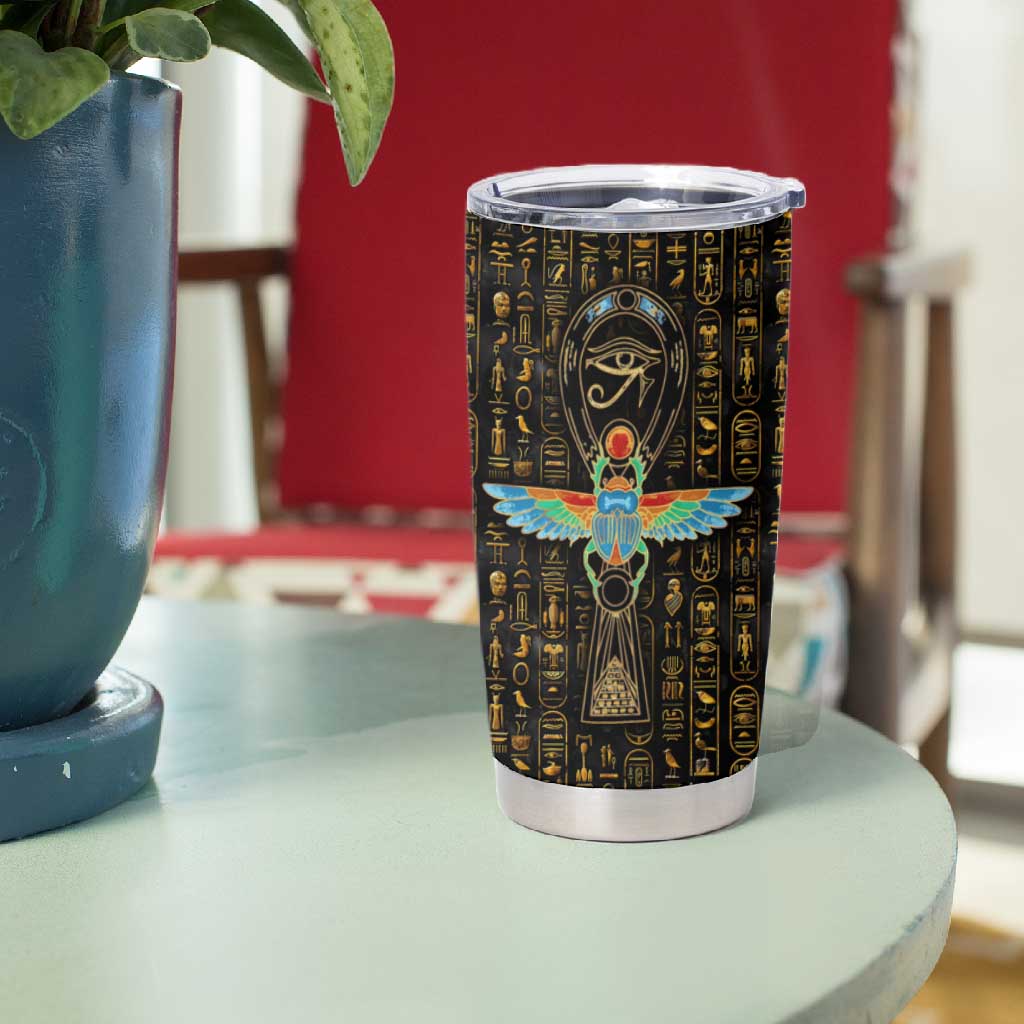 Ankh Horus Scarab Egyptian Tumbler Cup Ancient Egypt - African Spiritual Legacy - African Pride