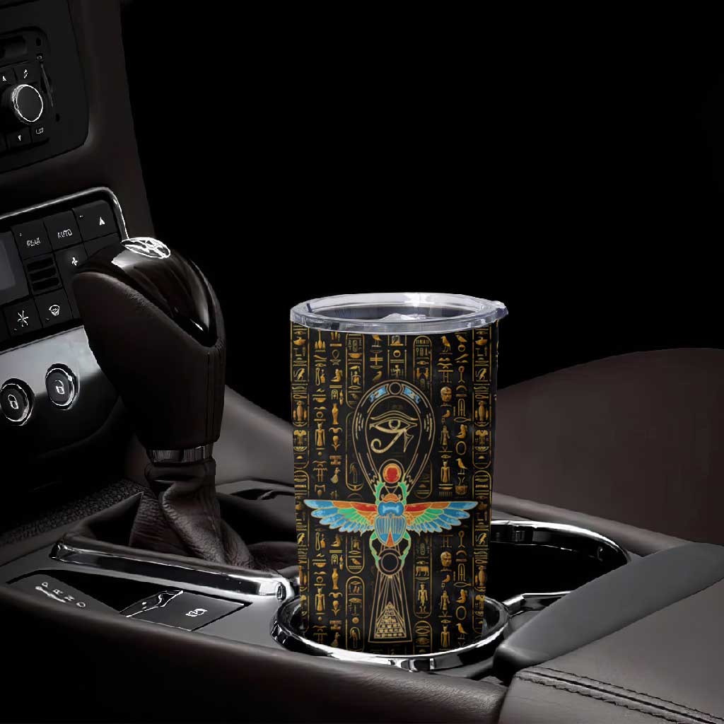 Ankh Horus Scarab Egyptian Tumbler Cup Ancient Egypt - African Spiritual Legacy - African Pride