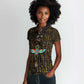 Ankh Horus Scarab Egyptian Women Polo Shirt Ancient Egypt - African Spiritual Legacy - African Pride