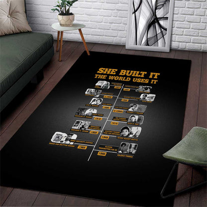 She Built It The World Uses It Area Rug Black Women, Bold Inventions - African Pride