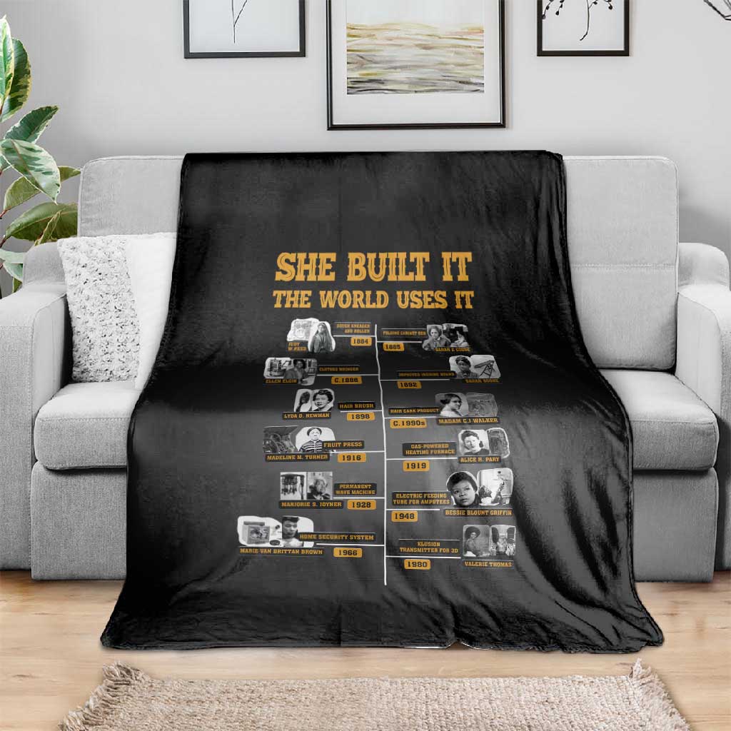 She Built It The World Uses It Blanket Black Women, Bold Inventions - African Pride