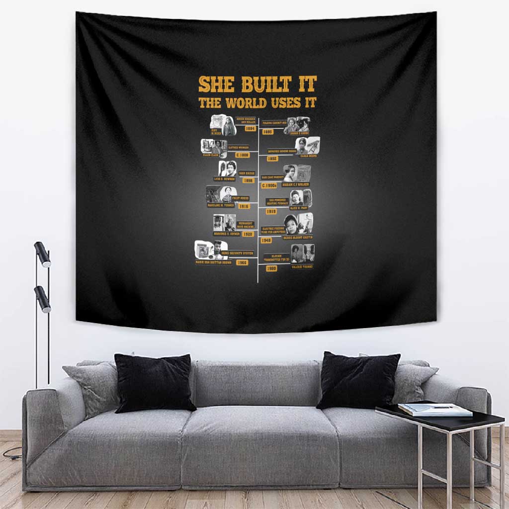 She Built It The World Uses It Tapestry Black Women, Bold Inventions - African Pride
