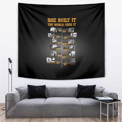 She Built It The World Uses It Tapestry Black Women, Bold Inventions - African Pride