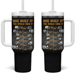 She Built It The World Uses It Tumbler With Handle Black Women, Bold Inventions - African Pride