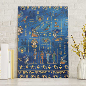 Ancient Egyptian Culture Canvas Wall Art Pharaohs Anubis Kemet and Symbolic Motifs - African Pride