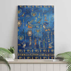 Ancient Egyptian Culture Canvas Wall Art Pharaohs Anubis Kemet and Symbolic Motifs - African Pride