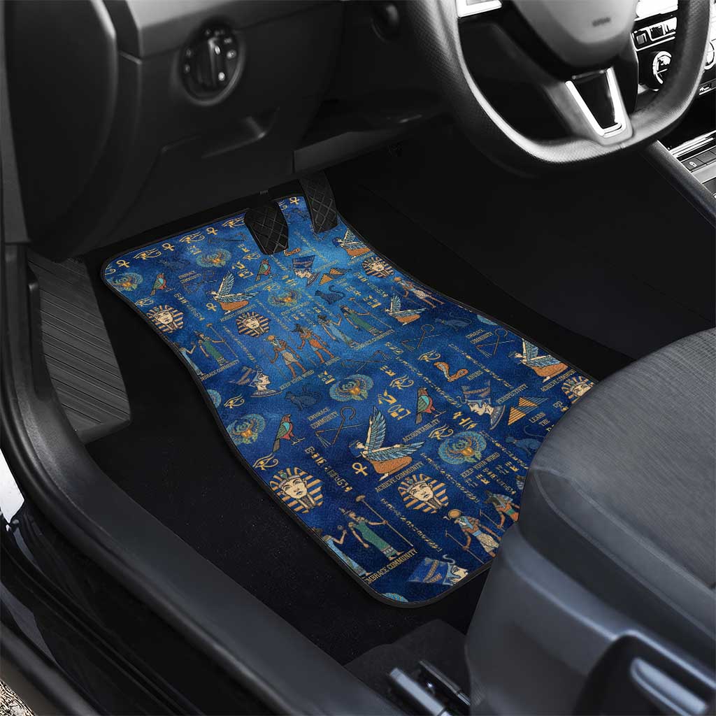 Ancient Egyptian Culture Car Mats Pharaohs Anubis Kemet and Symbolic Motifs - African Pride