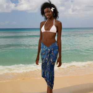 Ancient Egyptian Culture Sarong Pharaohs Anubis Kemet and Symbolic Motifs - African Pride
