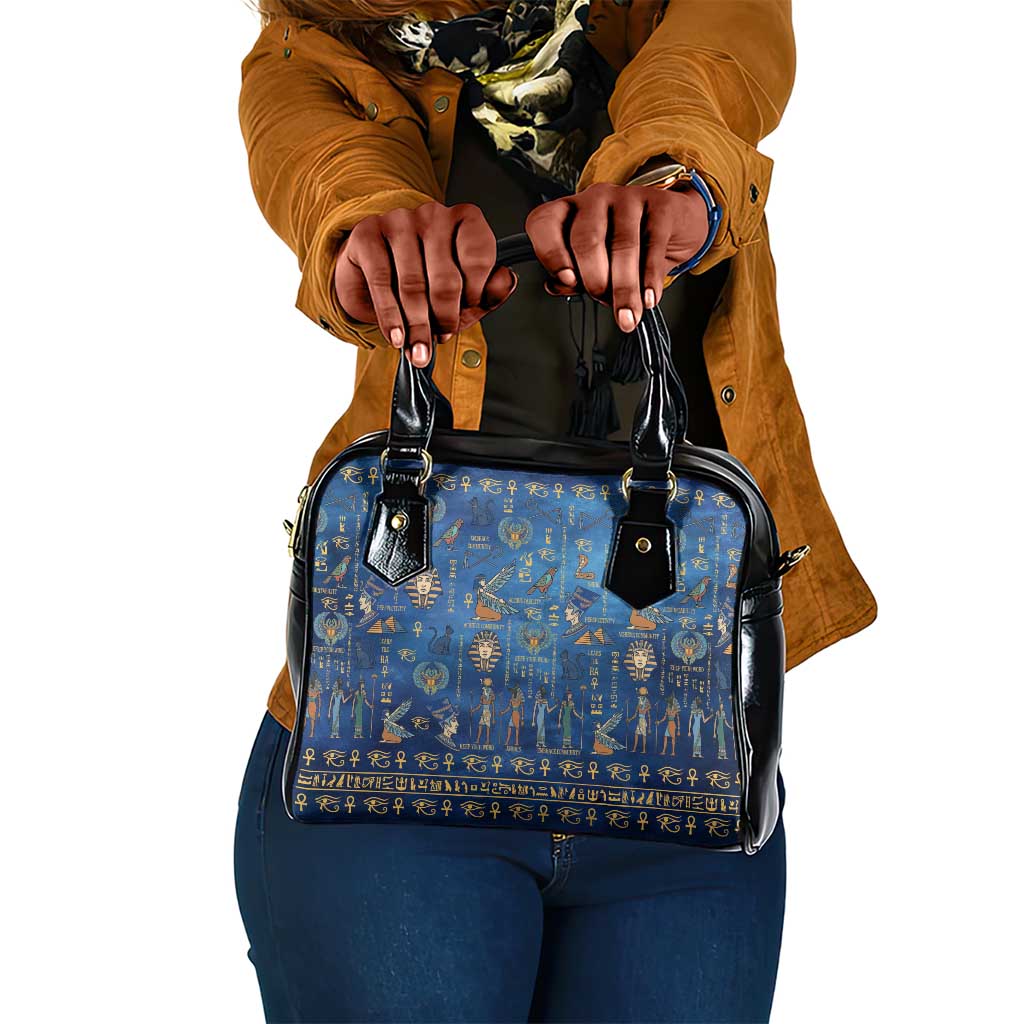 Ancient Egyptian Culture Shoulder Handbag Pharaohs Anubis Kemet and Symbolic Motifs - African Pride