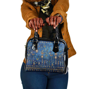 Ancient Egyptian Culture Shoulder Handbag Pharaohs Anubis Kemet and Symbolic Motifs - African Pride