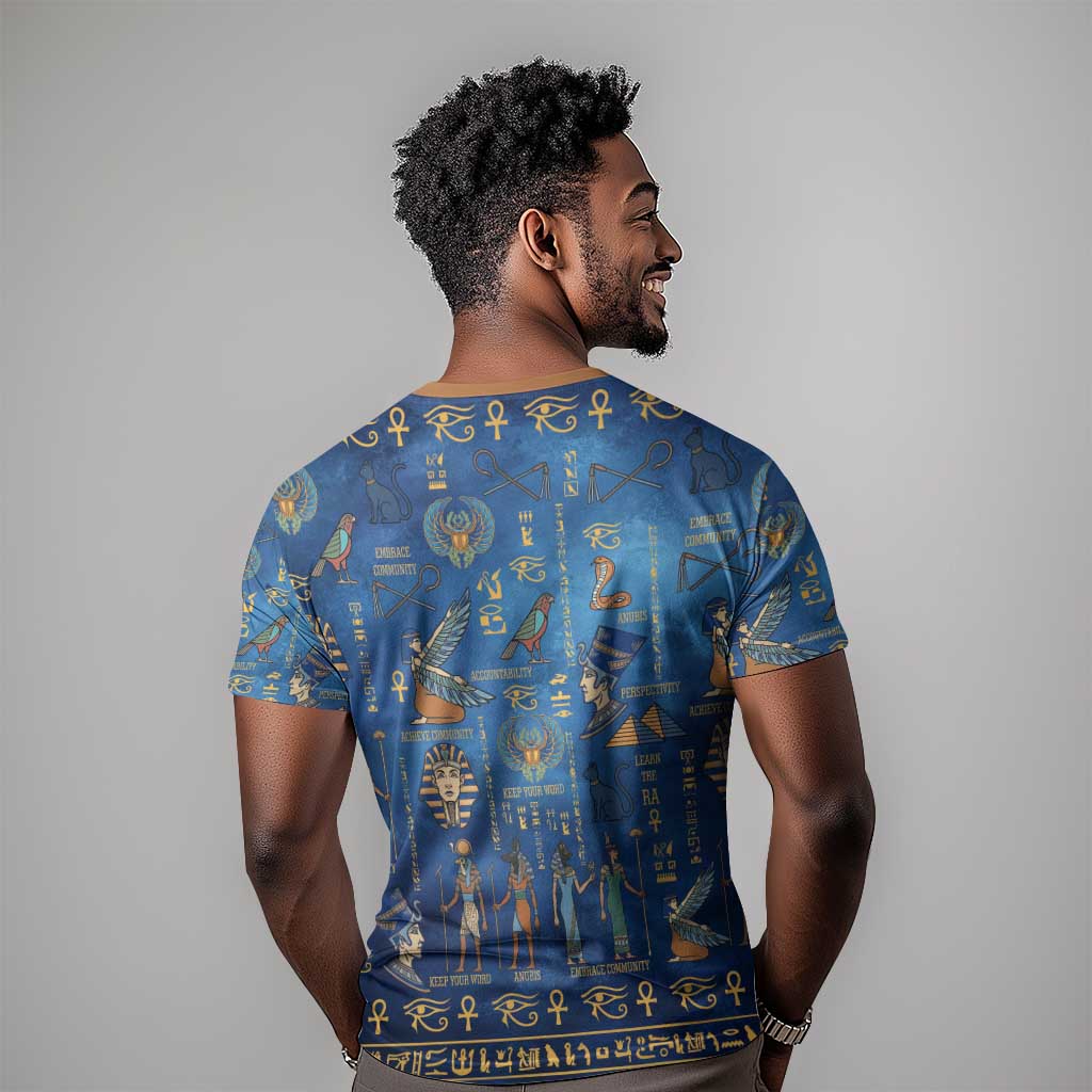 Ancient Egyptian Culture T shirt Pharaohs Anubis Kemet and Symbolic Motifs - African Pride
