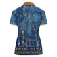 Ancient Egyptian Culture Women Polo Shirt Pharaohs Anubis Kemet and Symbolic Motifs - African Pride