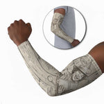 Zora Neale Hurston Arm Sleeves Rustic Wood Engraved Style Illustration Joyful Portrait with Book and Map Donkey - African Pride