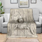 Zora Neale Hurston Blanket Rustic Wood Engraved Style Illustration Joyful Portrait with Book and Map Donkey - African Pride