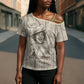 Zora Neale Hurston Cross Shoulder Shirt Rustic Wood Engraved Style Illustration Joyful Portrait with Book and Map Donkey - African Pride