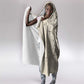 Zora Neale Hurston Hooded Blanket Rustic Wood Engraved Style Illustration Joyful Portrait with Book and Map Donkey - African Pride
