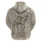 Zora Neale Hurston Hoodie Rustic Wood Engraved Style Illustration Joyful Portrait with Book and Map Donkey - African Pride