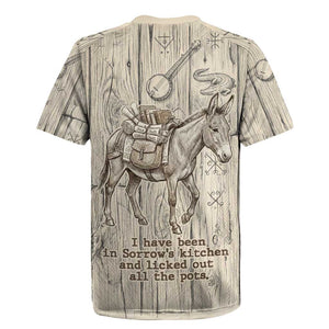 Zora Neale Hurston Rugby Jersey Rustic Wood Engraved Style Illustration Joyful Portrait with Book and Map Donkey - African Pride