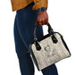 Zora Neale Hurston Shoulder Handbag Rustic Wood Engraved Style Illustration Joyful Portrait with Book and Map Donkey - African Pride