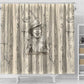 Zora Neale Hurston Shower Curtain Rustic Wood Engraved Style Illustration Joyful Portrait with Book and Map Donkey - African Pride