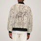 Zora Neale Hurston Sleeve Zip Bomber Jacket Rustic Wood Engraved Style Illustration Joyful Portrait with Book and Map Donkey - African Pride