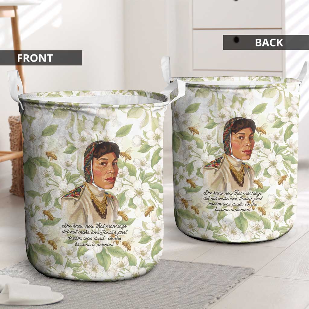Zora Neale Hurston Laundry Basket Floral Illustration Featuring Janie’s Dream from Their Eyes Were Watching God - African Pride