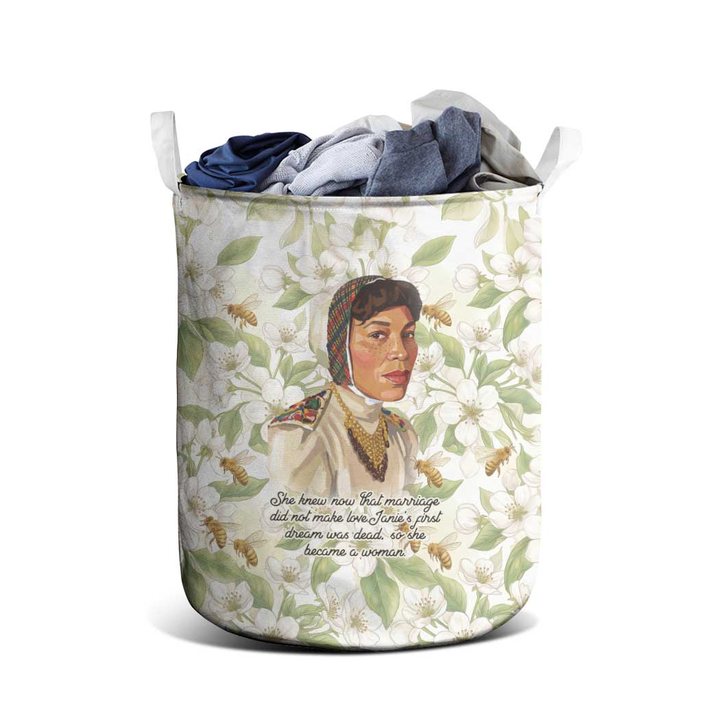 Zora Neale Hurston Laundry Basket Floral Illustration Featuring Janie’s Dream from Their Eyes Were Watching God - African Pride