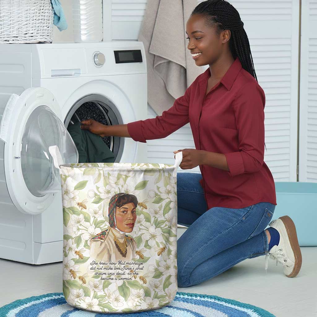 Zora Neale Hurston Laundry Basket Floral Illustration Featuring Janie’s Dream from Their Eyes Were Watching God - African Pride