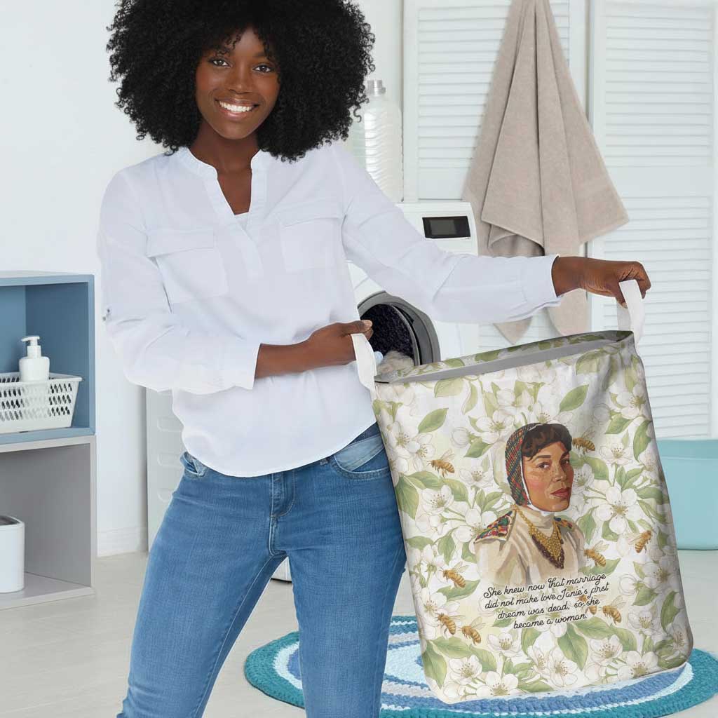 Zora Neale Hurston Laundry Basket Floral Illustration Featuring Janie’s Dream from Their Eyes Were Watching God - African Pride
