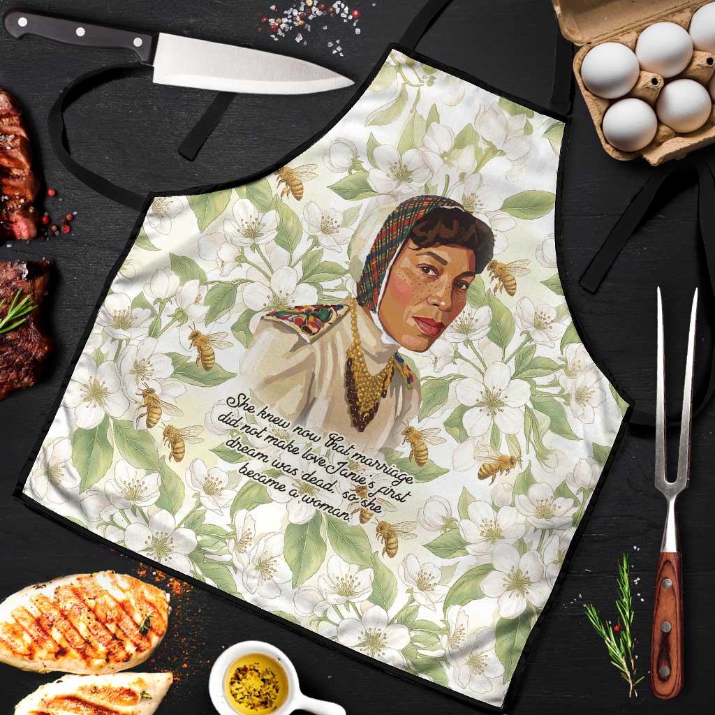 Zora Neale Hurston Apron Floral Illustration Featuring Janie’s Dream from Their Eyes Were Watching God - African Pride
