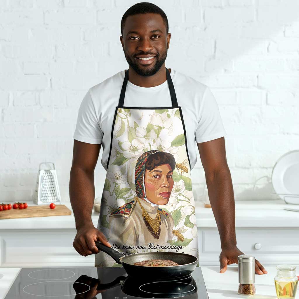 Zora Neale Hurston Apron Floral Illustration Featuring Janie’s Dream from Their Eyes Were Watching God - African Pride