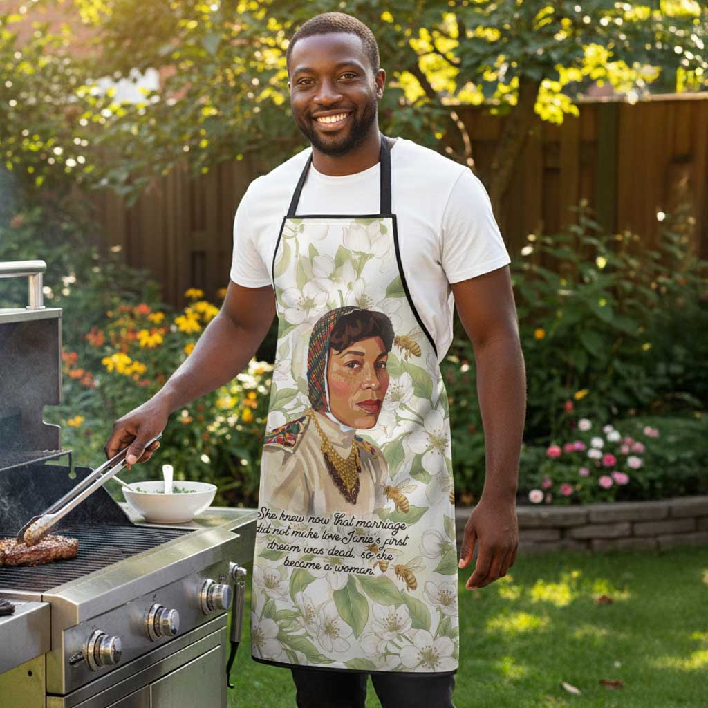 Zora Neale Hurston Apron Floral Illustration Featuring Janie’s Dream from Their Eyes Were Watching God - African Pride